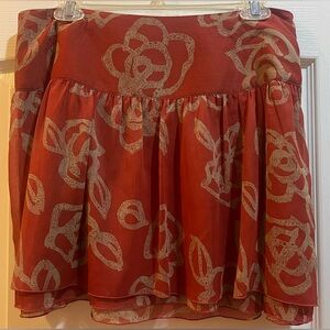 Kensie Floral Silk Mini Skirt Size 8